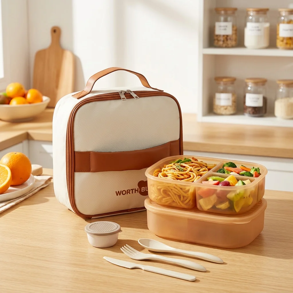 Food Snacks Box - Boîte à bento en plastique amovible,