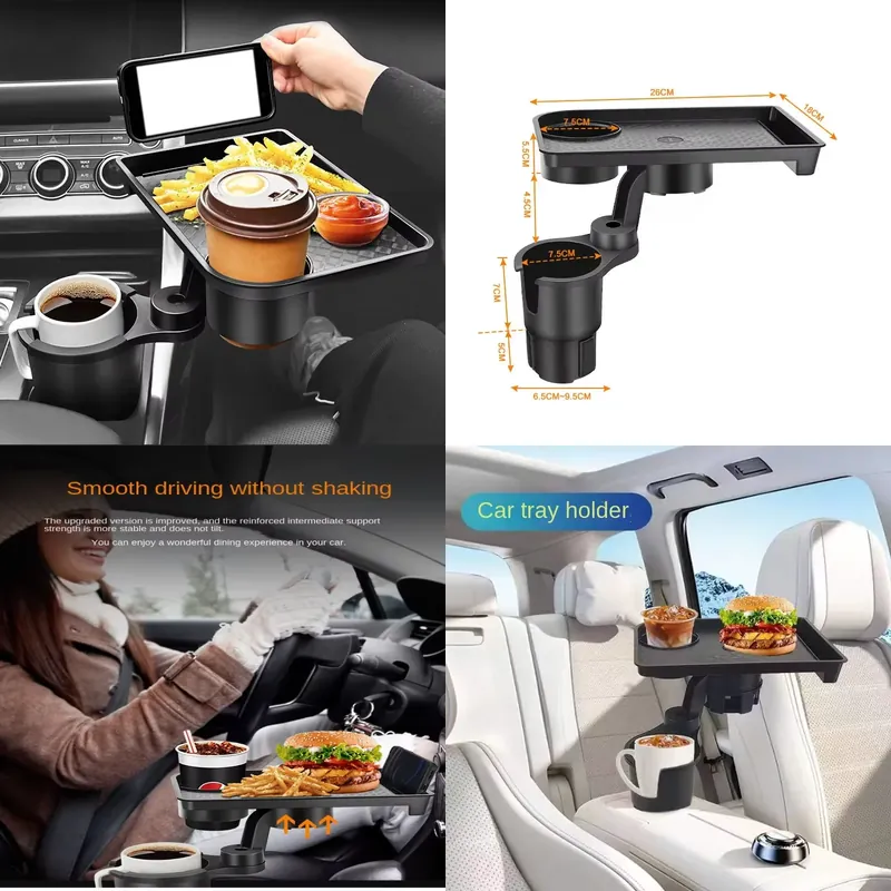 Food Snacks Drinks - Support de tasse de voiture multifonctionnel