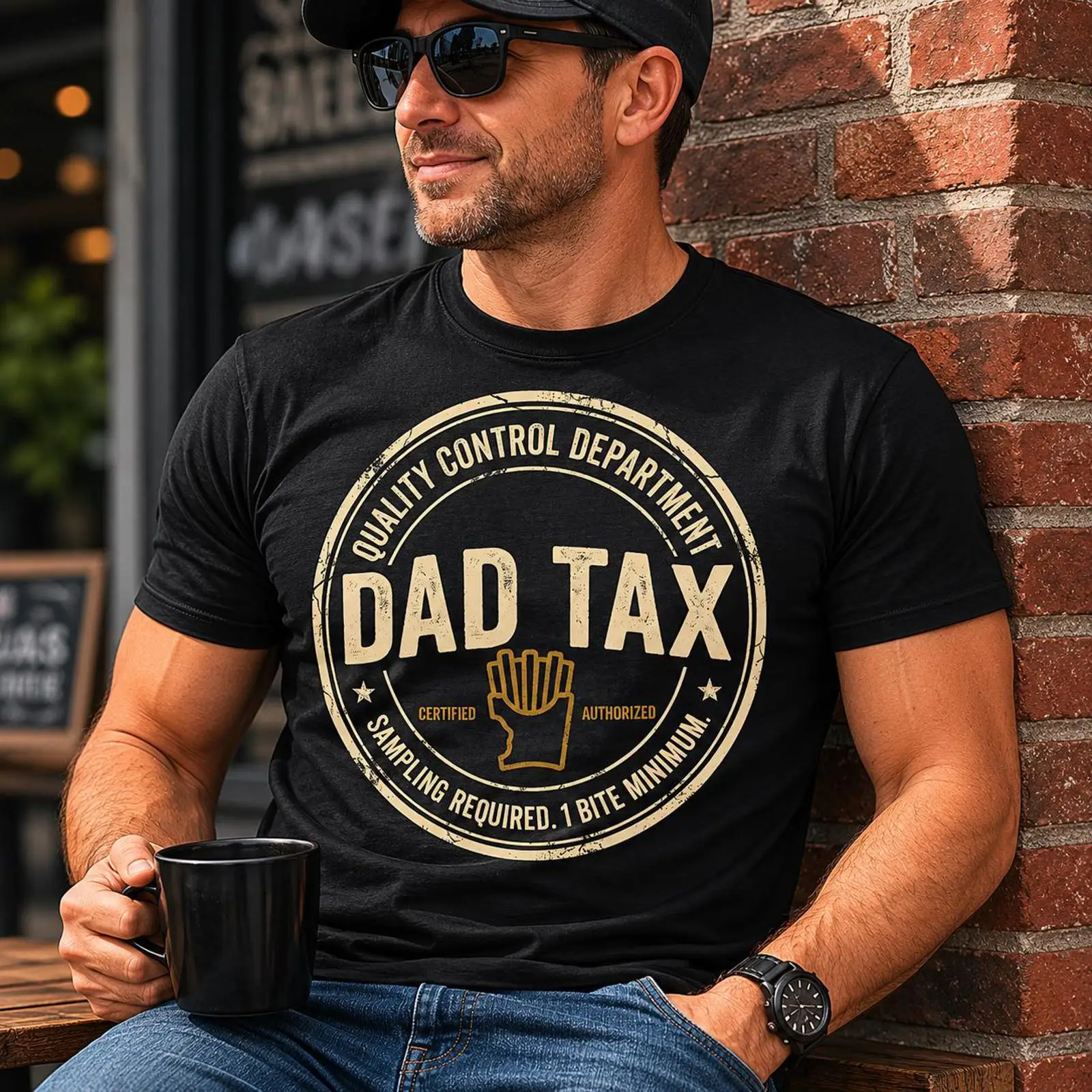 Foody Snacks - T-shirt Dad Tax, humoristique, pour les
