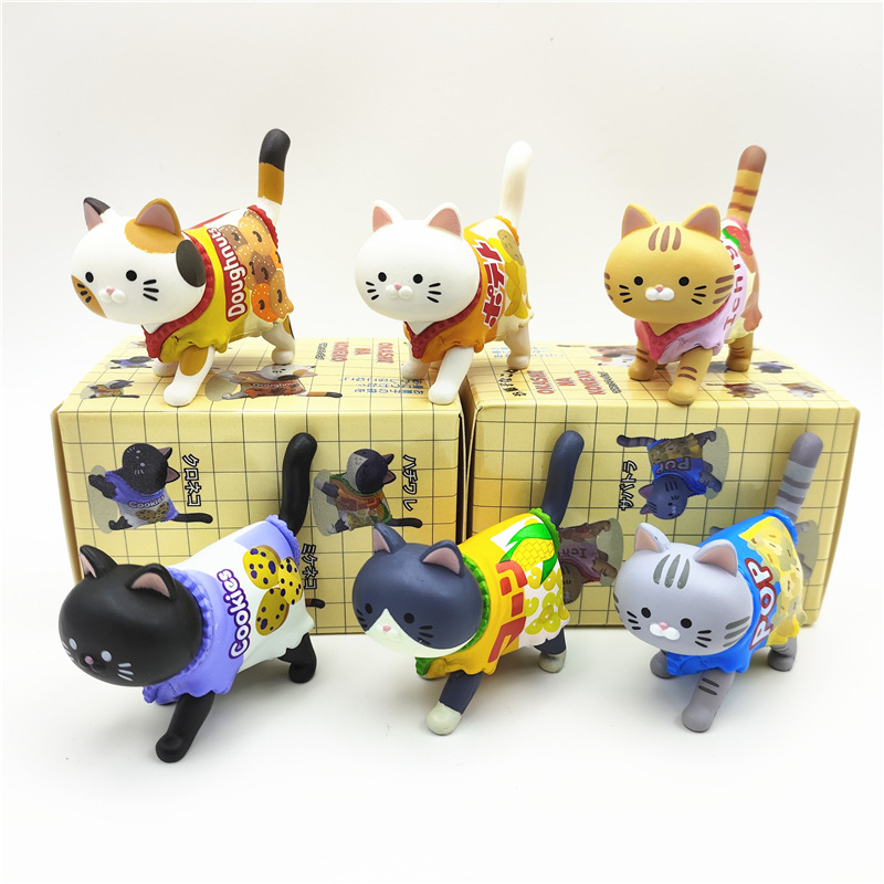 Food Snacks Box - Boîte surprise chat mignon, figurines de