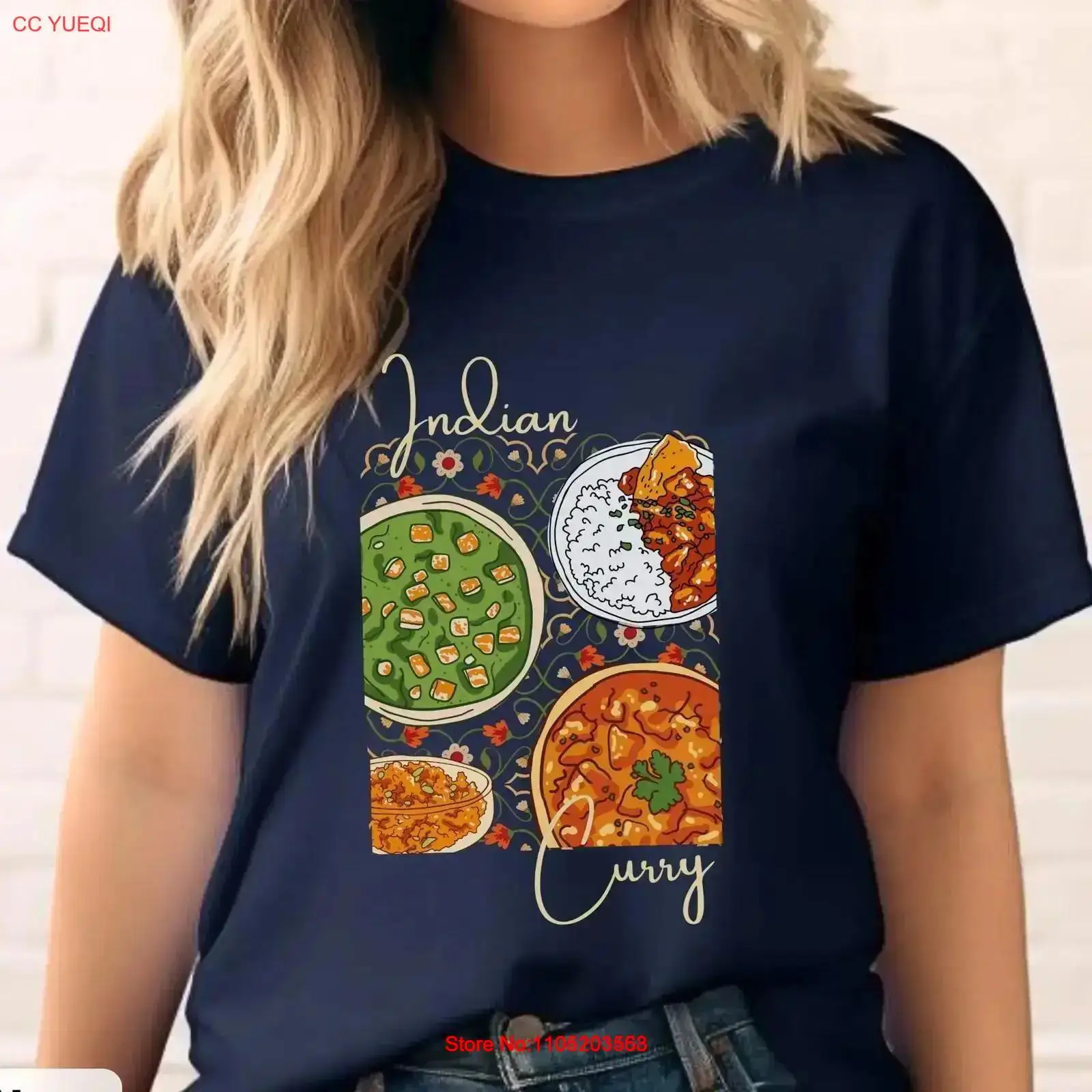 Foody Snacks - Curry indien ArT t-shirt beurre poulet