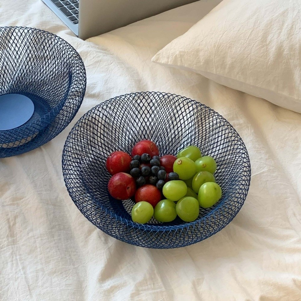 Food Snacks With Iron - Panier à fruits rond en fer