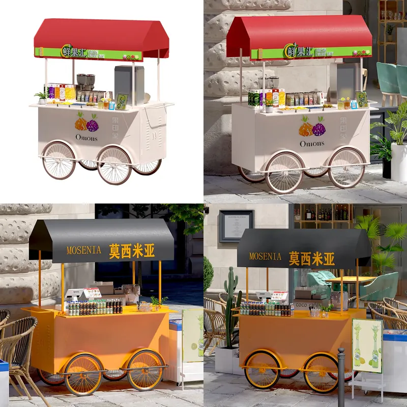 Food Snacks With Iron - Chariot alimentaire portable en fer forgé,