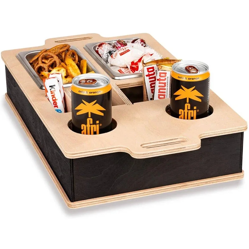 Plateau rectangulaire en bambo - Food Snacks Drinks avis et prix